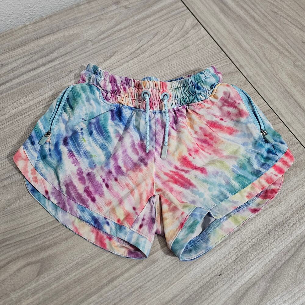 All Play Athleta Girl Shorts Size Small 7 Rainbow Color Exercise Activewear
